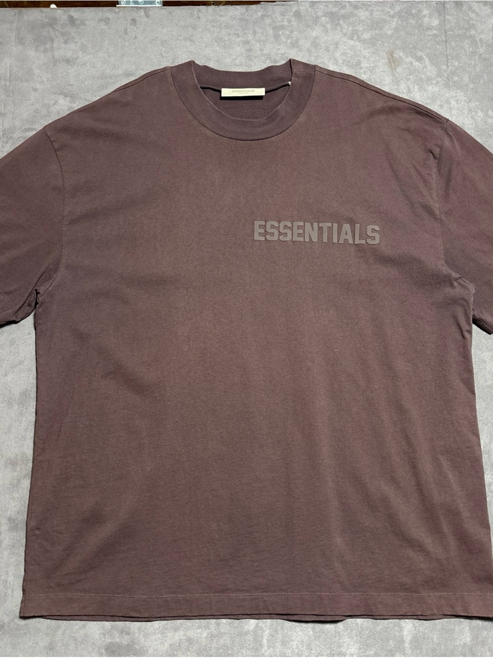 Fear of God Essentials FW23 Essentials Tee Plum Size 3XL Streetwear